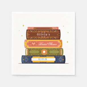 Servilleta De Papel Biblioteca de cuentos para la fiesta de despedida 