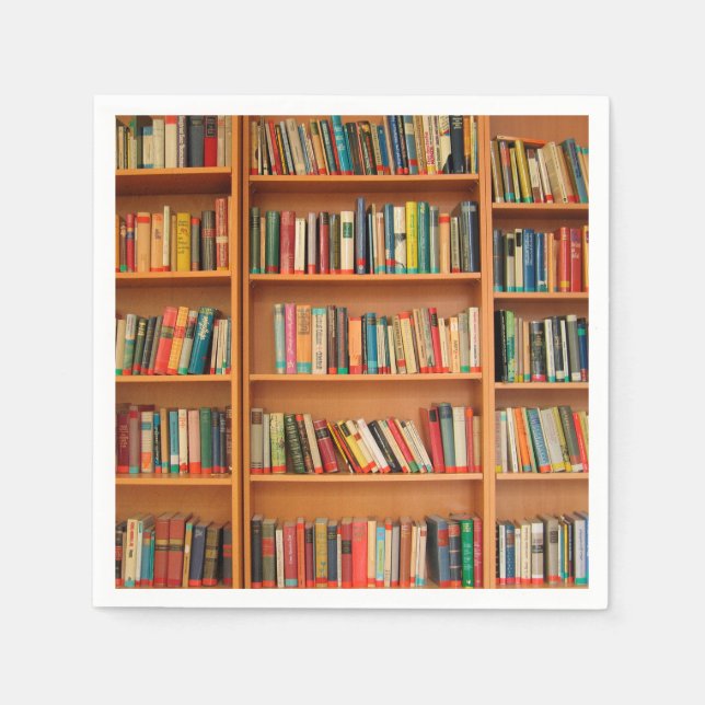 Servilleta De Papel Biblioteca de libros Librería Lectura de Bookworm (Anverso)