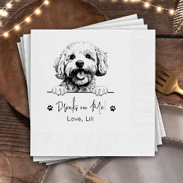 Servilleta De Papel Bichon Frise Dog Bebidas Personalizadas Sobre Mí