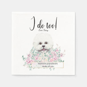 Servilleta De Papel Bichon Frise Dog Boda Cocktail Napkins