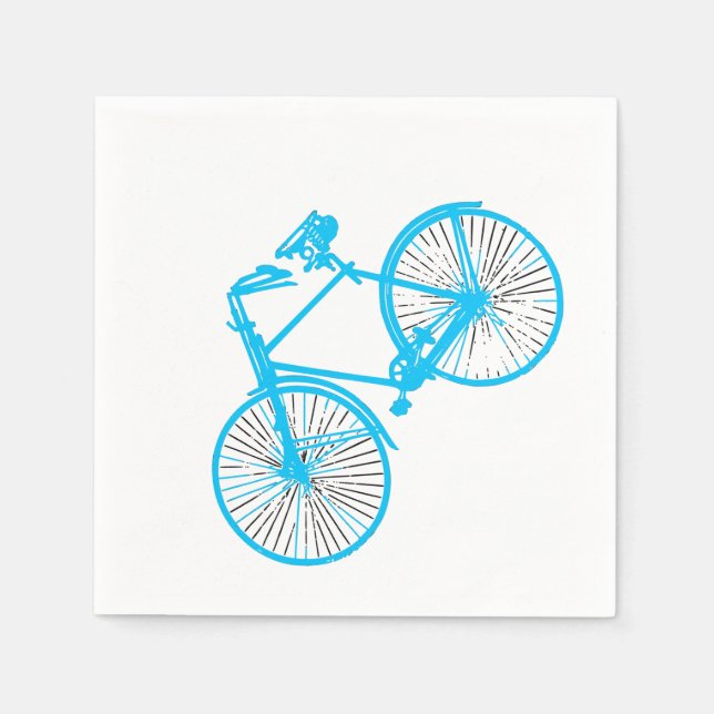 Servilleta De Papel bici de papel servilletas azul blanco (Anverso)