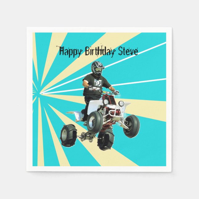 Servilleta De Papel Bicicleta cuádruple / ATV (Anverso)