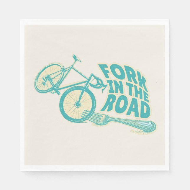 Servilleta De Papel Bicicleta Fork in the road Funny (Anverso)
