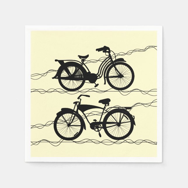 Servilleta De Papel Bicicleta Negro 1 (Anverso)