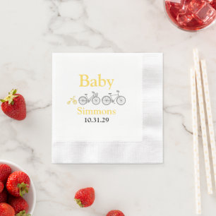 Servilleta De Papel Bicicleta para bebés amarillos