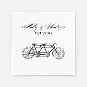 Servilleta De Papel Bicicleta Vintage Construida Para Dos / Bicicleta 