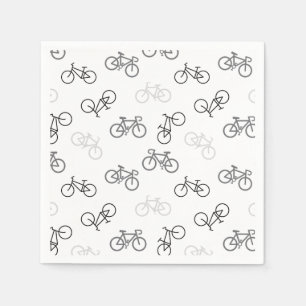 Servilleta De Papel Bicicletas negras y grises