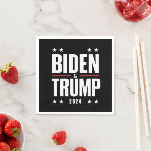 Servilleta De Papel Biden Trump 2024 Divertida Elección Presidencial V