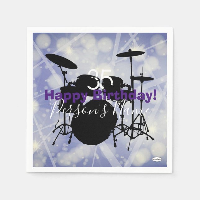 Servilleta De Papel Bidusor Cumpleaños Tema Napkin HAMbWG (Anverso)