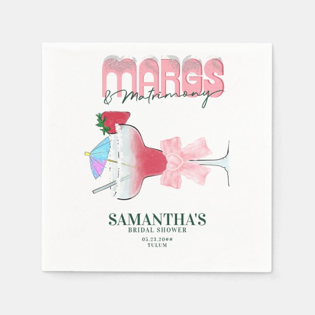 Servilleta De Papel Bienvenida a la Fiesta de Despedida de Soltera de  (Anverso)