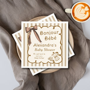 Servilleta De Papel Bienvenida Bebé Fiesta de Bebé con Tema de Cafeter
