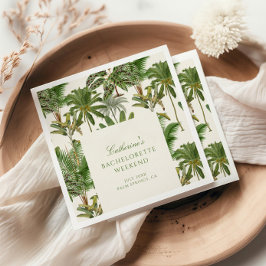 Servilleta De Papel Bienvenida de Despedida de Soltera de Palma Tropic