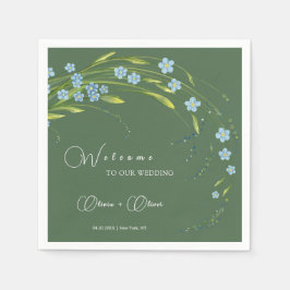 Servilleta De Papel Bienvenida de Olvidar No Boda