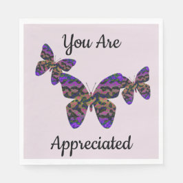 Servilleta De Papel Bienvenida de vuelta Bright Butterflies Empleado d