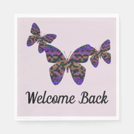 Servilleta De Papel Bienvenida de vuelta Bright Butterflies Empleado d