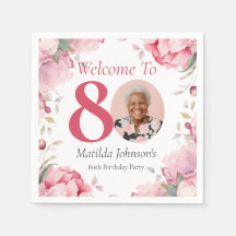 Bienvenida personalizada al cumpleaños 80 con foto