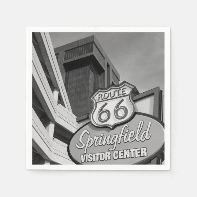 Servilleta De Papel Bienvenido A La Escala De Grises De Springfield (Anverso)