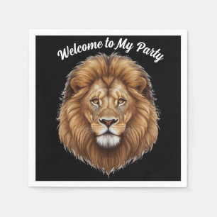 Servilleta De Papel Bienvenido a Mi Fiesta León personalizar nombre