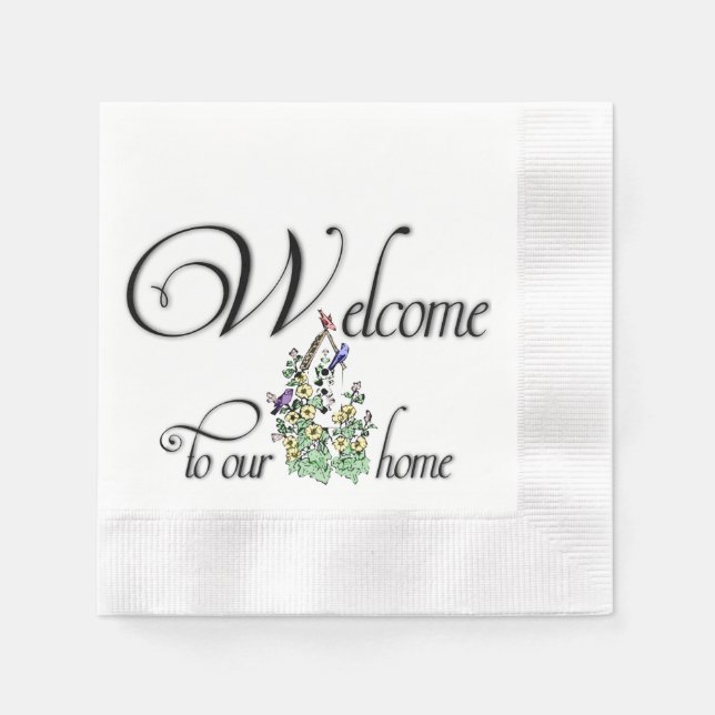 Servilleta De Papel Bienvenido a Nuestro Hogar (Anverso)
