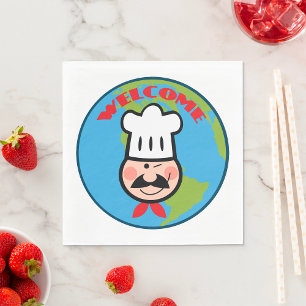 Servilleta De Papel Bienvenido Chef Cute Cartoon Cook
