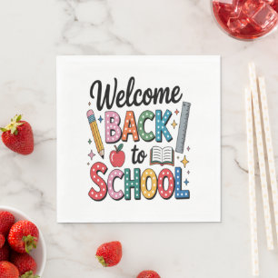 Servilleta De Papel Bienvenido de nuevo a la escuela