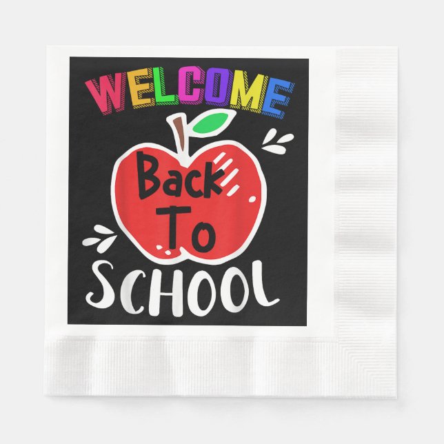 Servilleta De Papel Bienvenido De Nuevo A La Escuela De Profesores Gra (Anverso)
