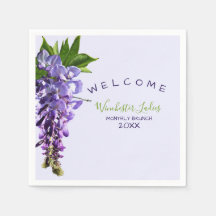 Bienvenido Hermoso nombre personalizado de Wisteri