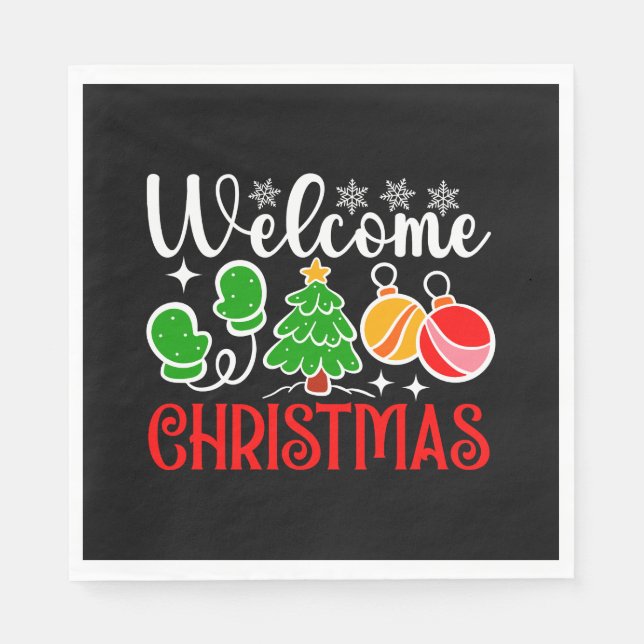 Servilleta De Papel Bienvenido Navidad (Anverso)