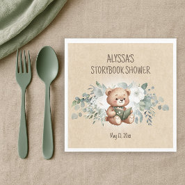Servilleta De Papel Bienvenidos a Baby Shower al Storybook Teddy Bear 