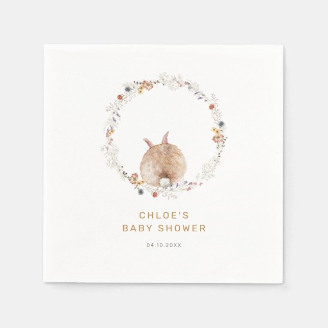 Servilleta De Papel Bienvenidos a Baby Shower Bunny Easter (Anverso)