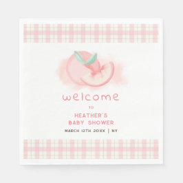 Servilleta De Papel Bienvenidos a Baby Shower Cute Sweet Pink