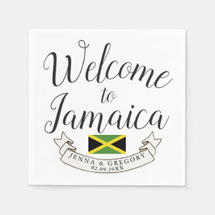 Servilleta De Papel Bienvenidos a Jamaica Boda de destino única