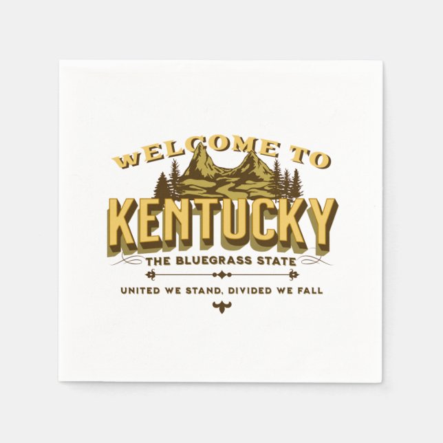 Servilleta De Papel Bienvenidos a Kentucky (Anverso)