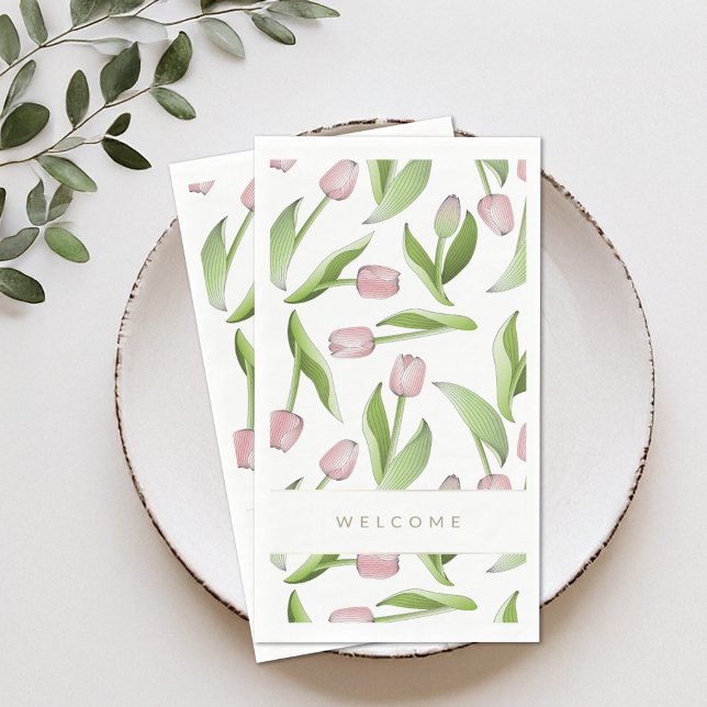 Servilleta De Papel Bienvenidos a la flor moderna de los tulipanes ros (Subido por el creador)