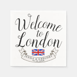 Servilleta De Papel Bienvenidos a Londres | Personalizado de bodas de 