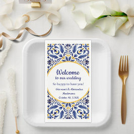 Servilleta De Papel Bienvenidos a nuestra boda española de cerámica it
