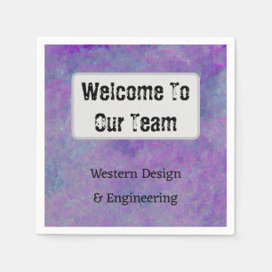 Servilleta De Papel Bienvenidos A Nuestro Equipo Purple Resumen Nuevo
