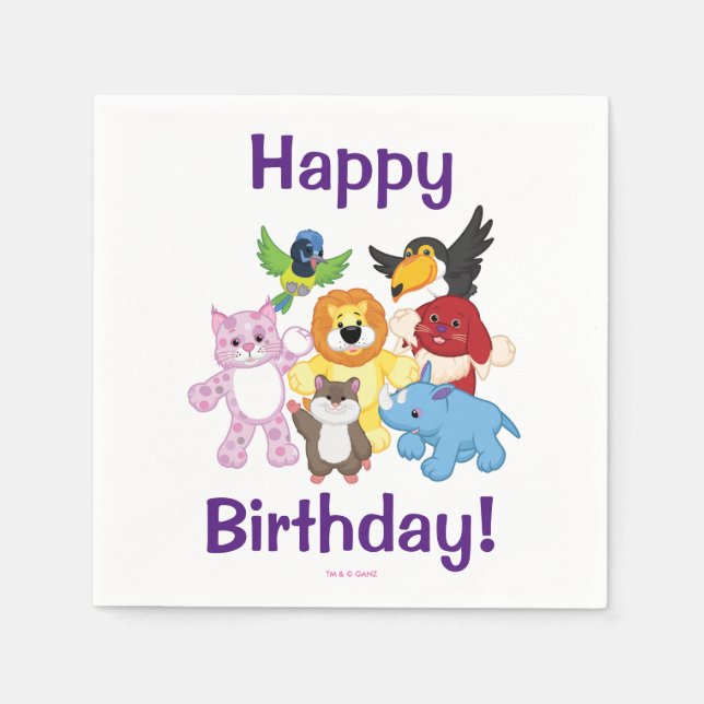 Servilleta De Papel ¡Bienvenidos a Webkinz! (Anverso)