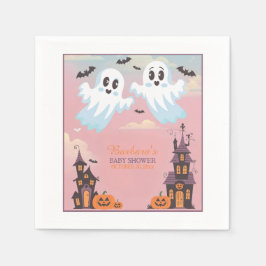 Servilleta De Papel Bienvenidos al Baby Shower de Halloween de Twin Bo