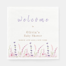 Servilleta De Papel Bienvenidos al Pequeño Jardín de Flores Silvestres