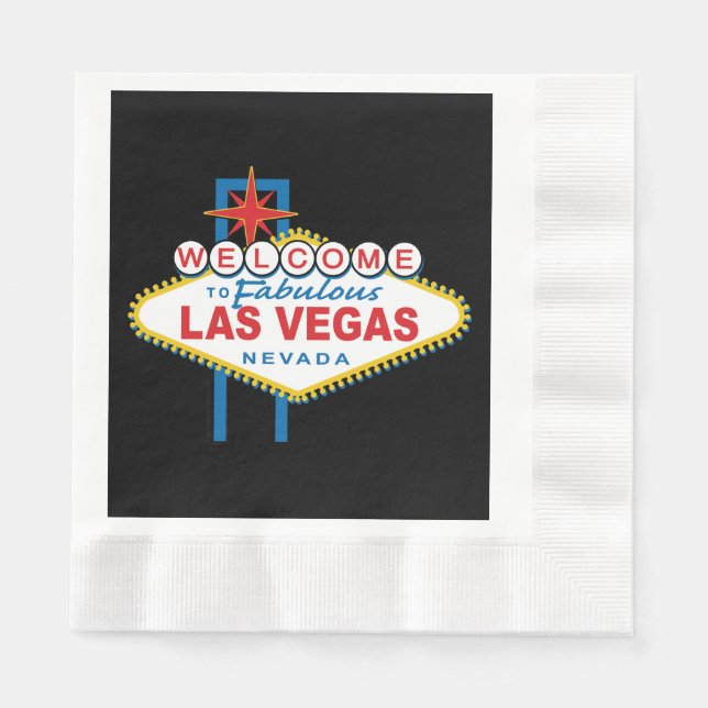 Servilleta De Papel Bienvenidos al Rótulo de Las Vegas (Anverso)