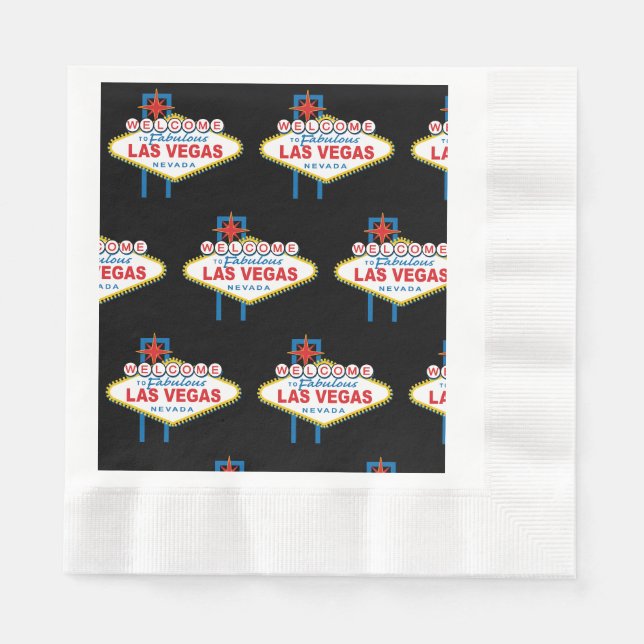 Servilleta De Papel Bienvenidos Al Rótulo Las Vegas (Anverso)