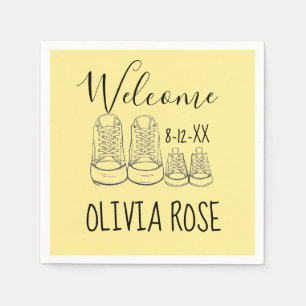 Servilleta De Papel BIENVENIDOS Nueva llegada Bebé Zapatos Ducha Amari