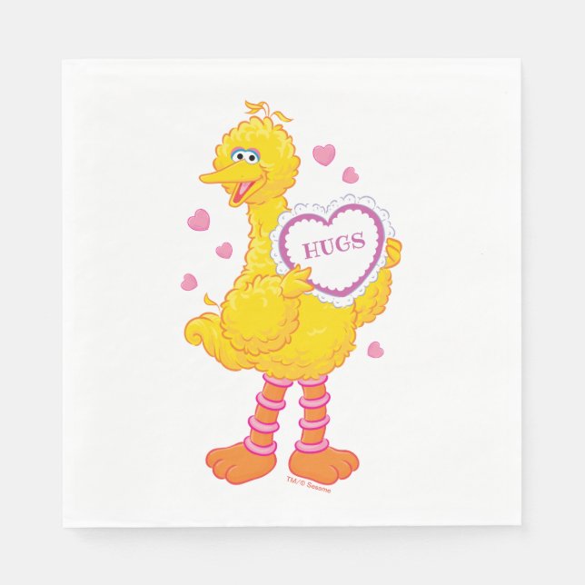Servilleta De Papel Big Bird Valentine (Anverso)