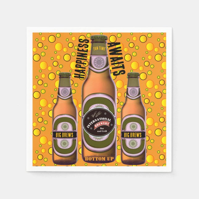 Servilleta De Papel BIG BREWS Personalizado Beer (Anverso)