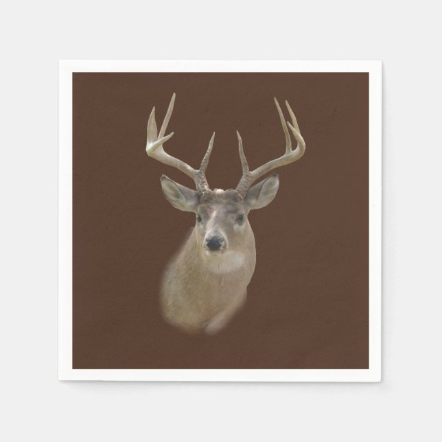 Servilleta De Papel Big Buck Deer Birthday (Anverso)