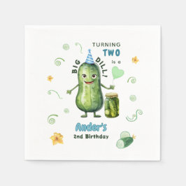 Servilleta De Papel Big Dill Pickle Boy Birthday Any Age