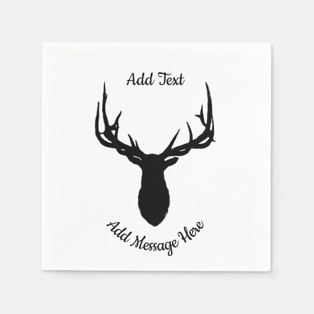 Servilleta De Papel Big Elk, añadir texto y masaje (Anverso)