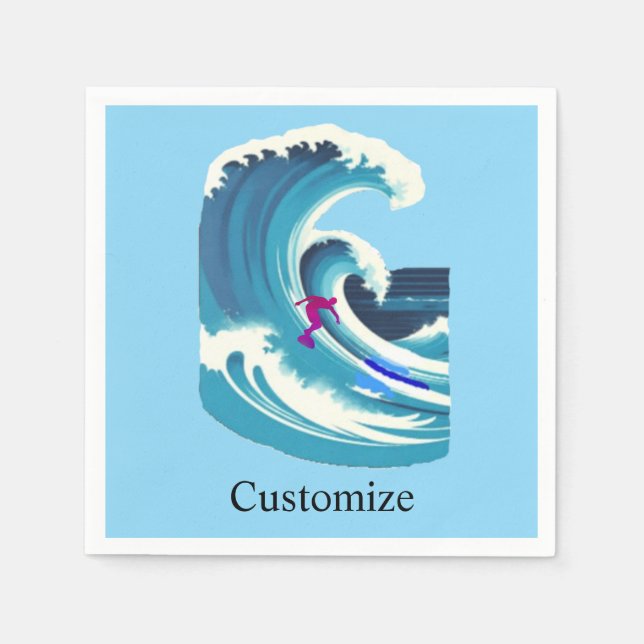 Servilleta De Papel Big Wave Surfer Thunder_Cove (Anverso)