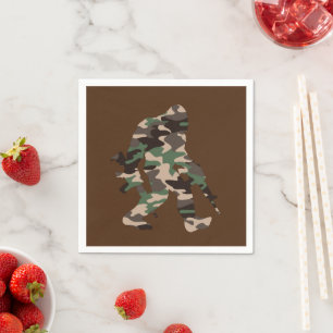 Servilleta De Papel Bigfoot Sasquatch Camuflaje